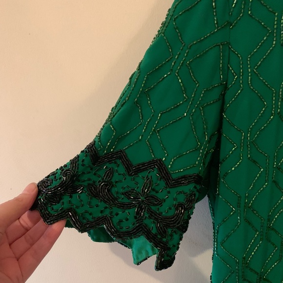 Vintage Beaded Evening Blouse - Picture 3 of 5